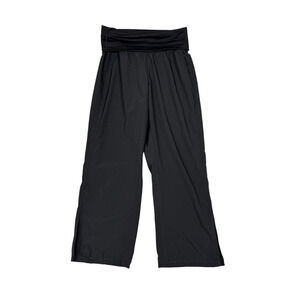 Lululemon Womens Size 4 Black Fold Over Waistband Cropped Pants